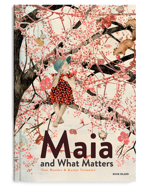 High-quality giclée print of Maia and What Matters from the picture book Maia and What Matters by illustrator Kaatje Vermeire, available in A2, A3 and A4