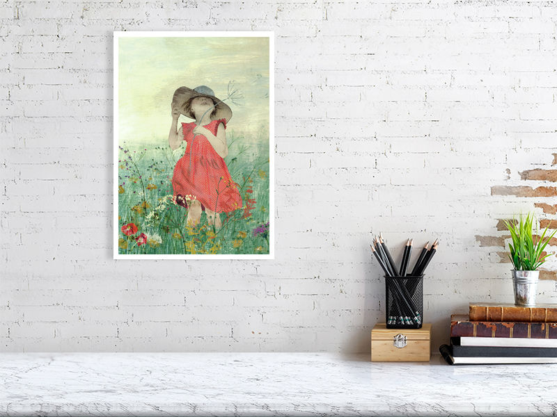 A3 giclée print of Maia from the picture book Maia and What Matters by illustrator Kaatje Vermeire