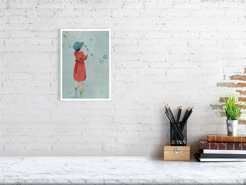 A4 giclée print of Girl from the picture book Maia and What Matters by illustrator Kaatje Vermeire