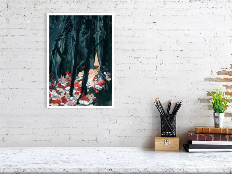 A3 giclée print of The Witchfairy  from The Witchfairy by illustrator Carll Cneut